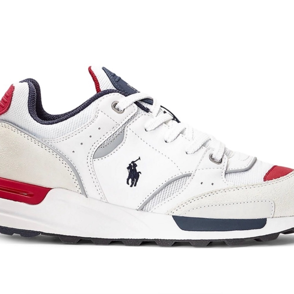 Polo by Ralph Lauren Men's White and Red Sneakers
